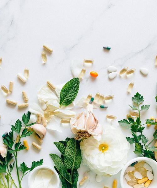 Fresh herbs and natural lifestyle concept